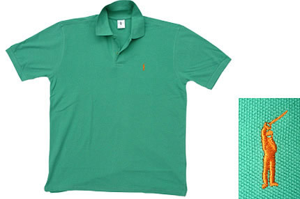 Polo &#149; Hellgr&#252;n &#149; Logo Orange