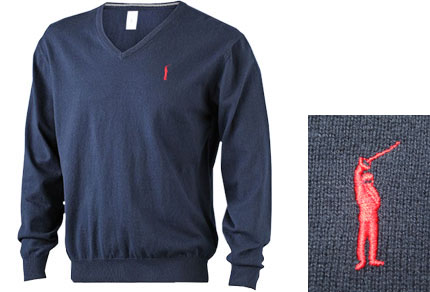 Pullover &#149; Dunkelblau &#149; Logo Rot